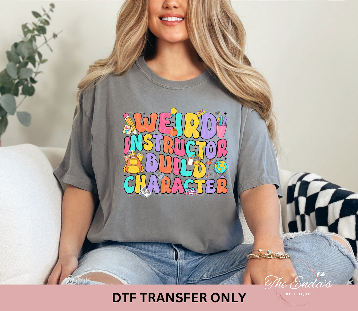 Weird Instructor Build Character DTF Transfer