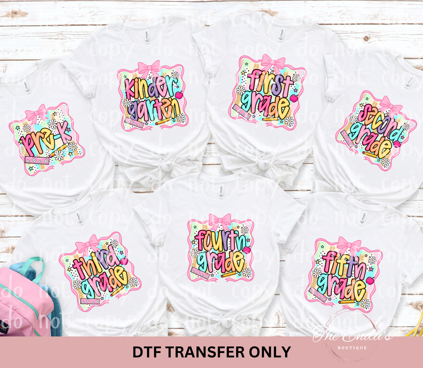 Girly Coquette Back To School DTF Transfer