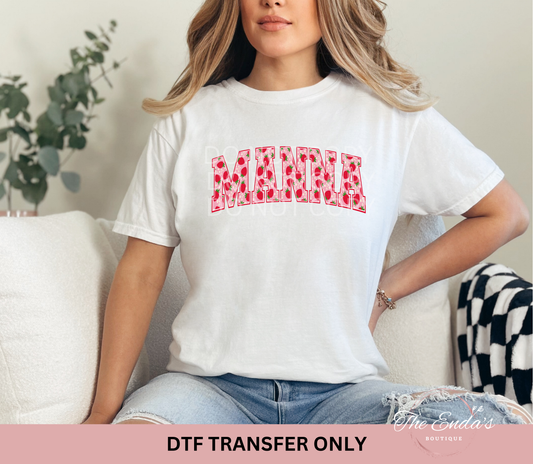 Manna Strawberry Floral DTF Transfer