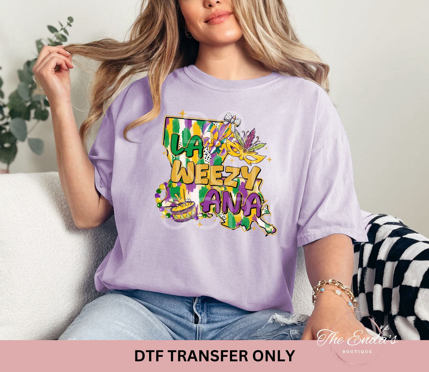 La Weezy Ana Mardi Gras DTF Transfer