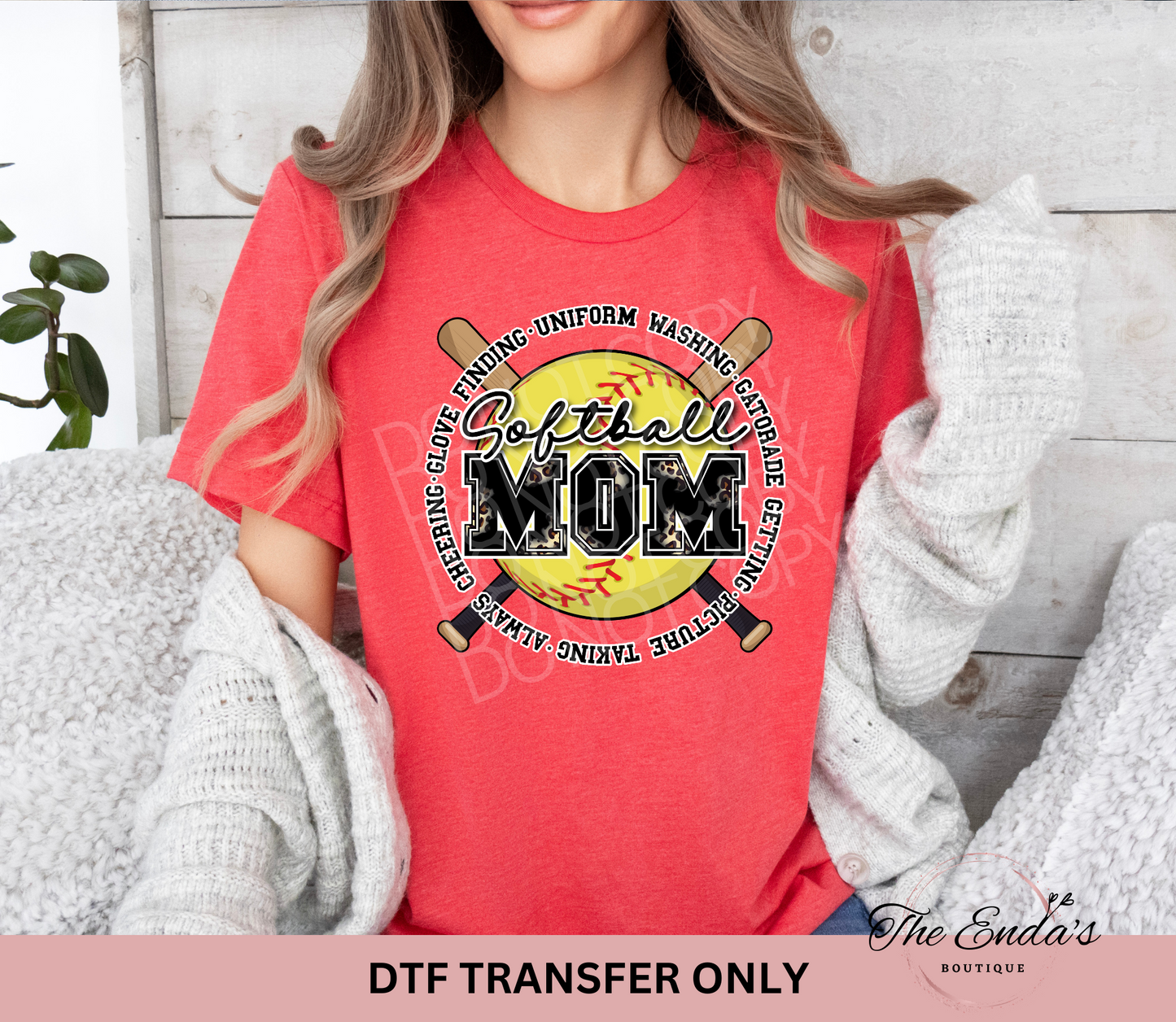 Softball Mom Words DTF Transfer