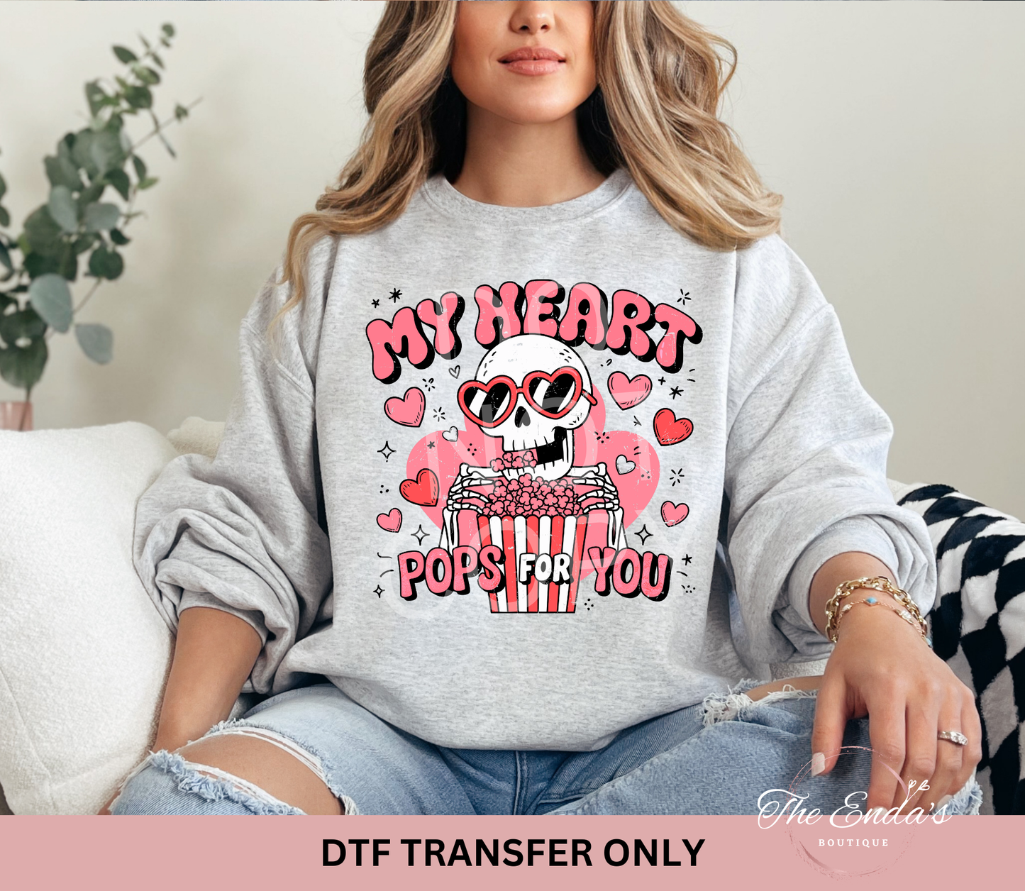 My Heart Pops For You DTF Transfer