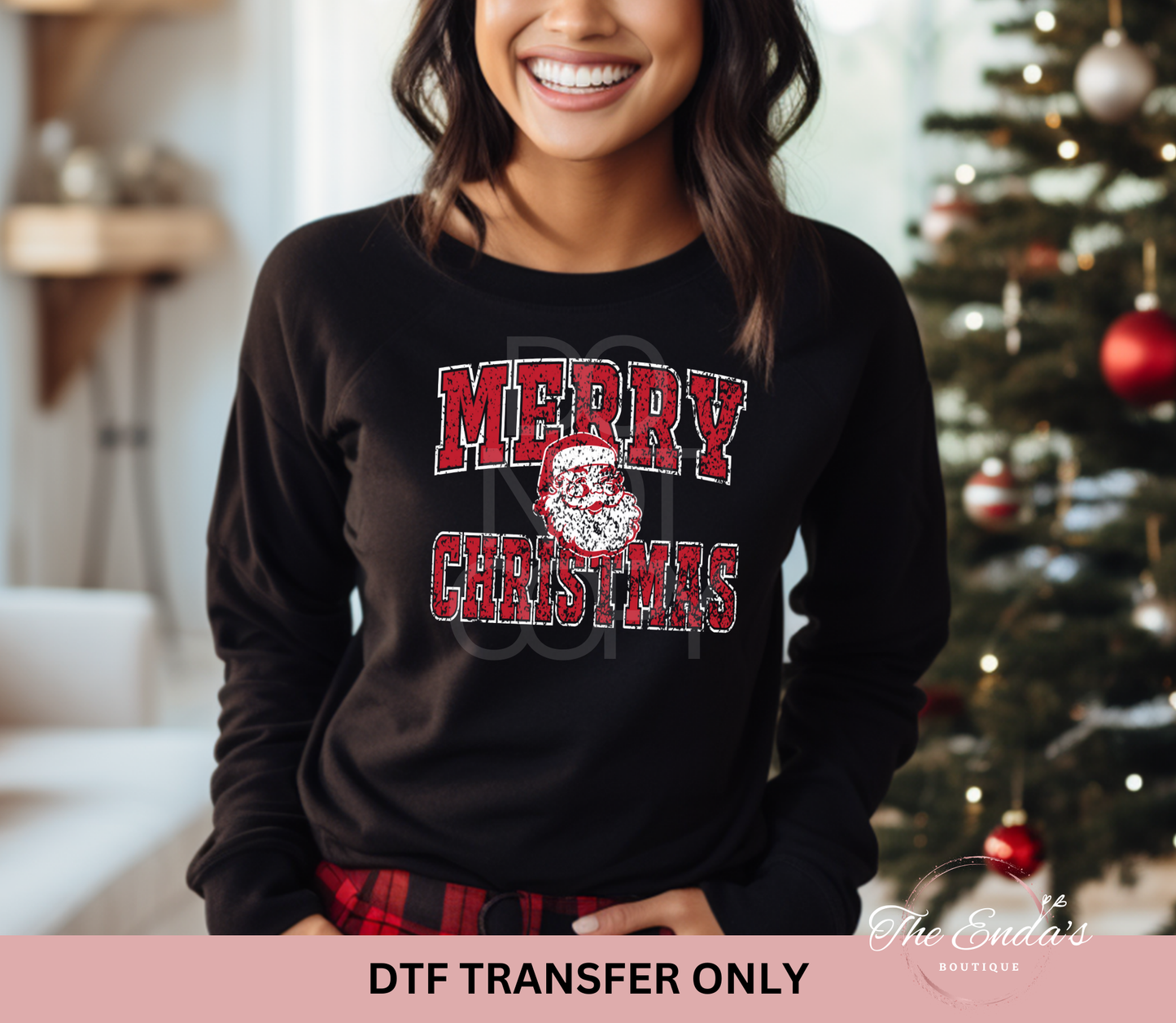 Vintage Merry Christmas DTF Transfer