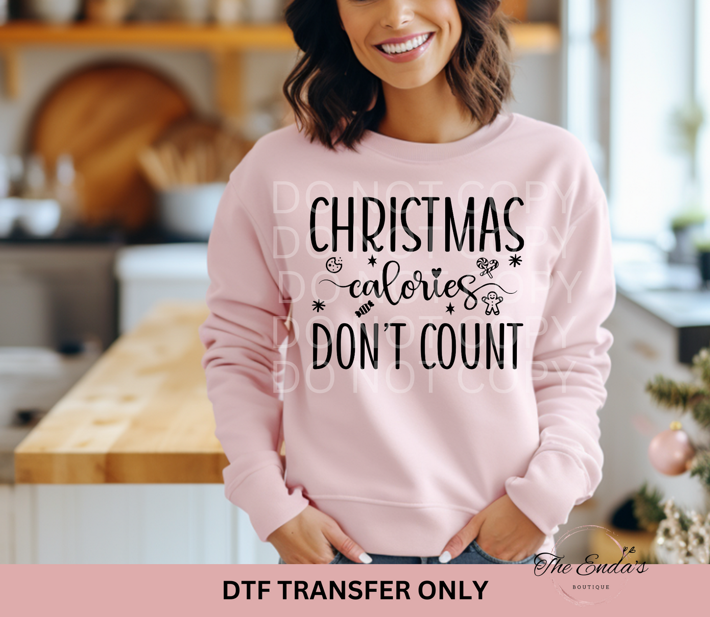 Christmas Calories Don't Count DTF Transfer
