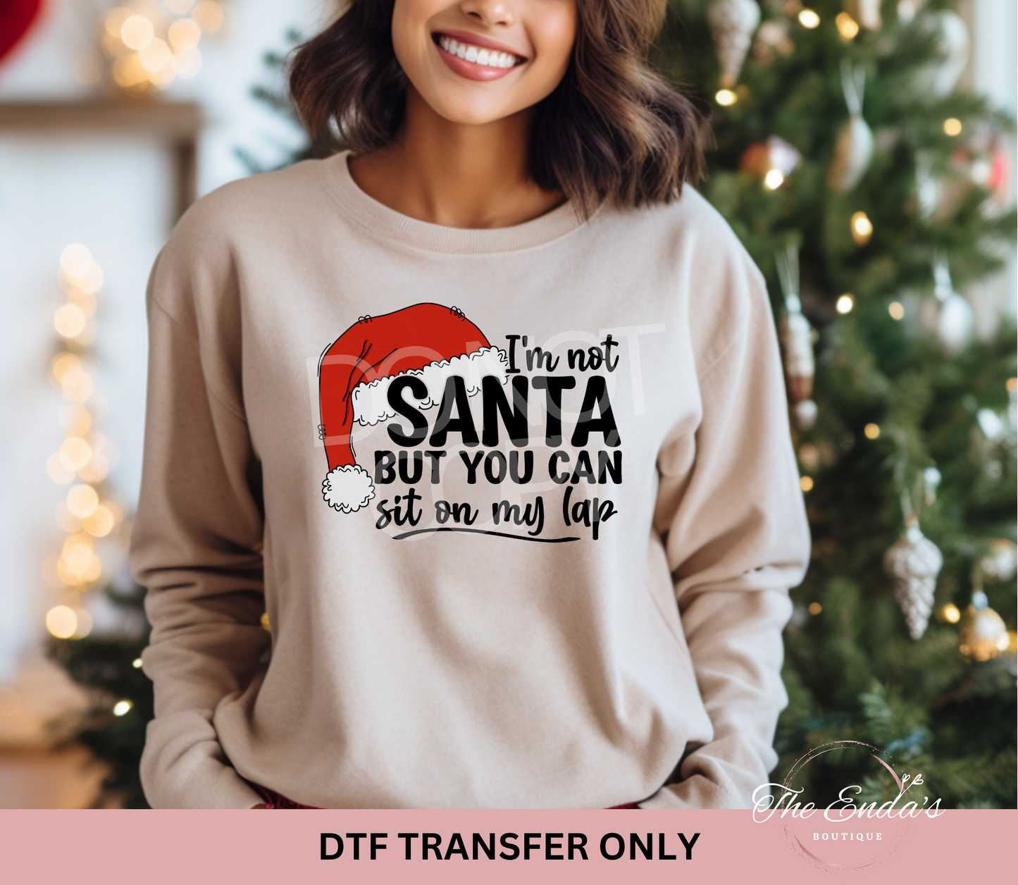I'm Not Santa But You Can Sit On My Lap DTF Transfer