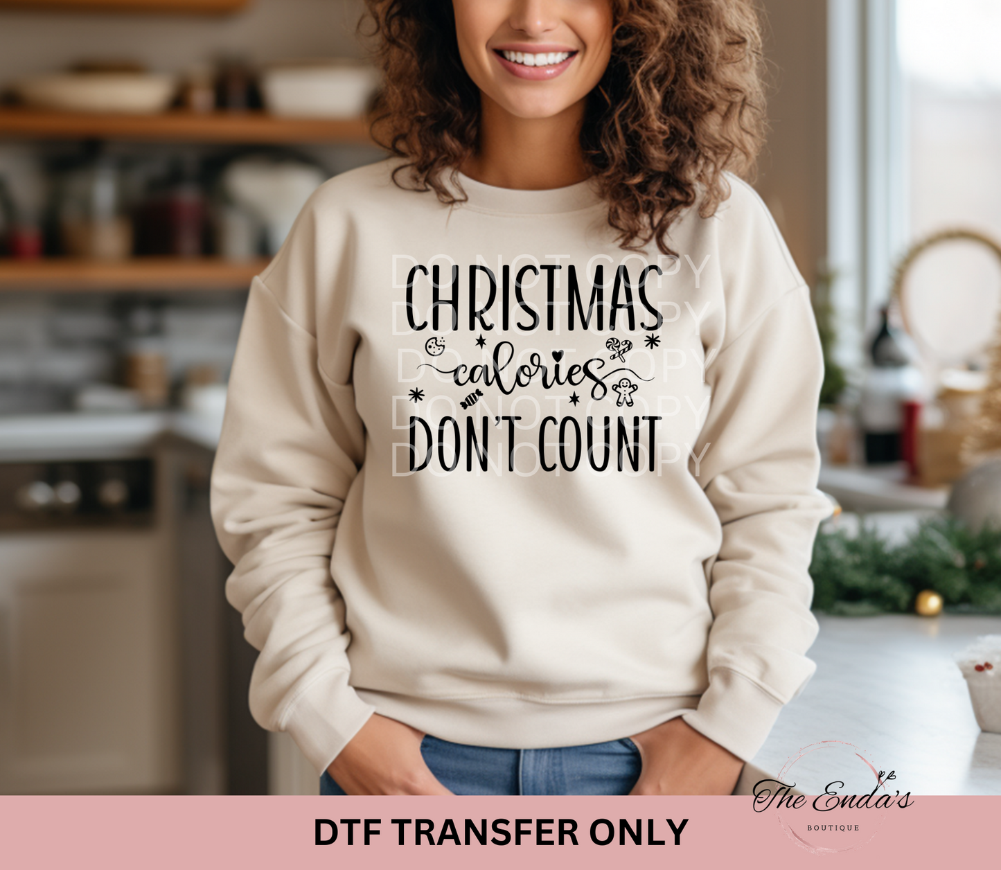 Christmas Calories Don't Count DTF Transfer