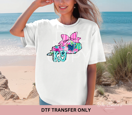 Doodle State KY DTF Transfer