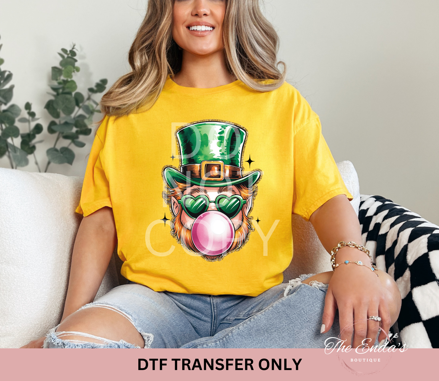 Leprechaun Bubblegum DTF Transfer