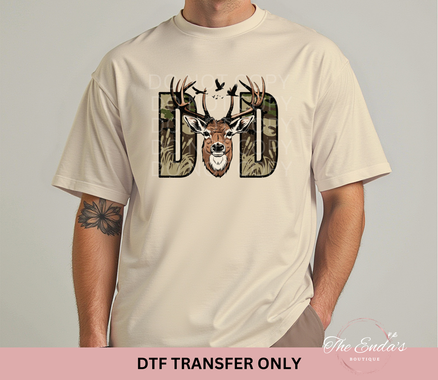 Camo Dad Buck DTF Transfer