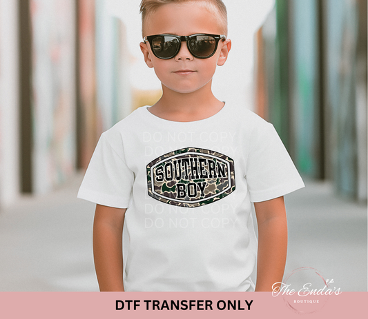 Southern Boy Camo DTF Transfer