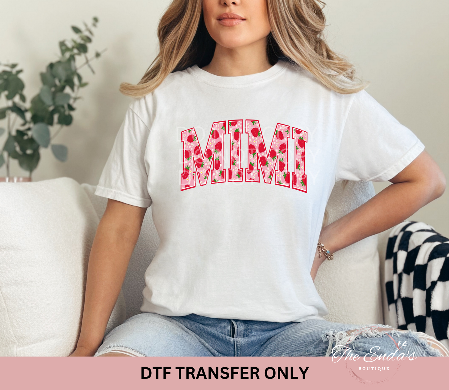 Mimi Strawberry Floral DTF Transfer