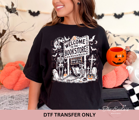 Spooky Welcome To The Bookstore DTF Transfer