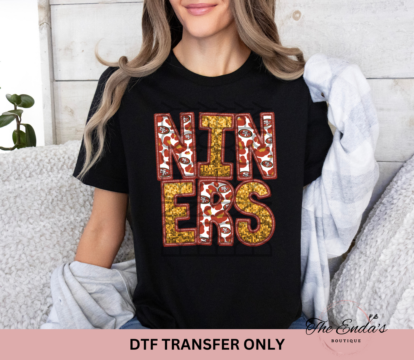 Niners Faux Sequin Embroidery DTF Transfer