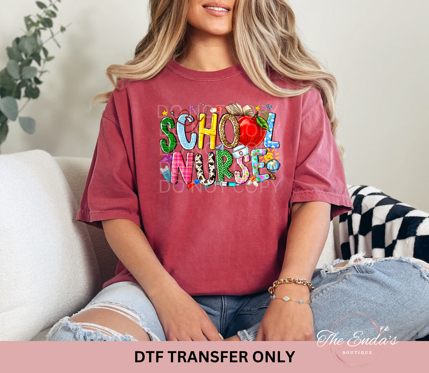 School Nurse DTF Transfer