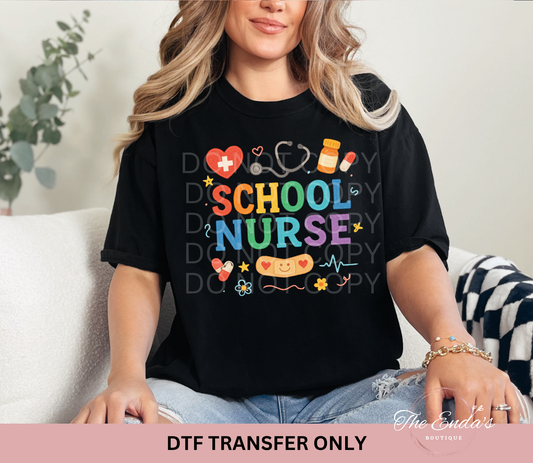 School Nurse Doodles DTF Transfer