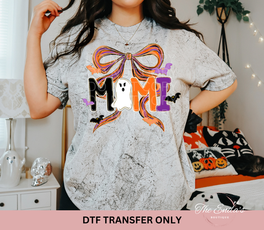 Personalized Spooky Halloween (AVAILABLE WITH/WITHOUT BOW) DTF Transfer
