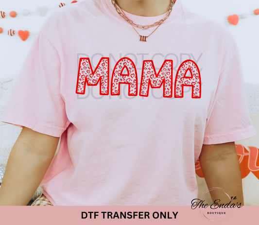 Red Leopard Mama DTF Transfer