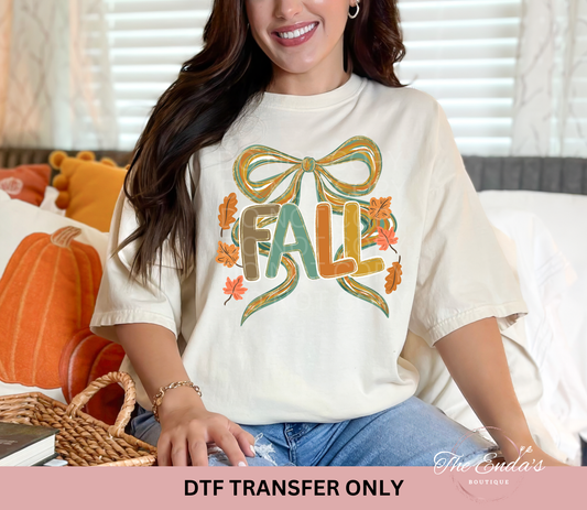 Fall Leaves Coquette DTF Transfer