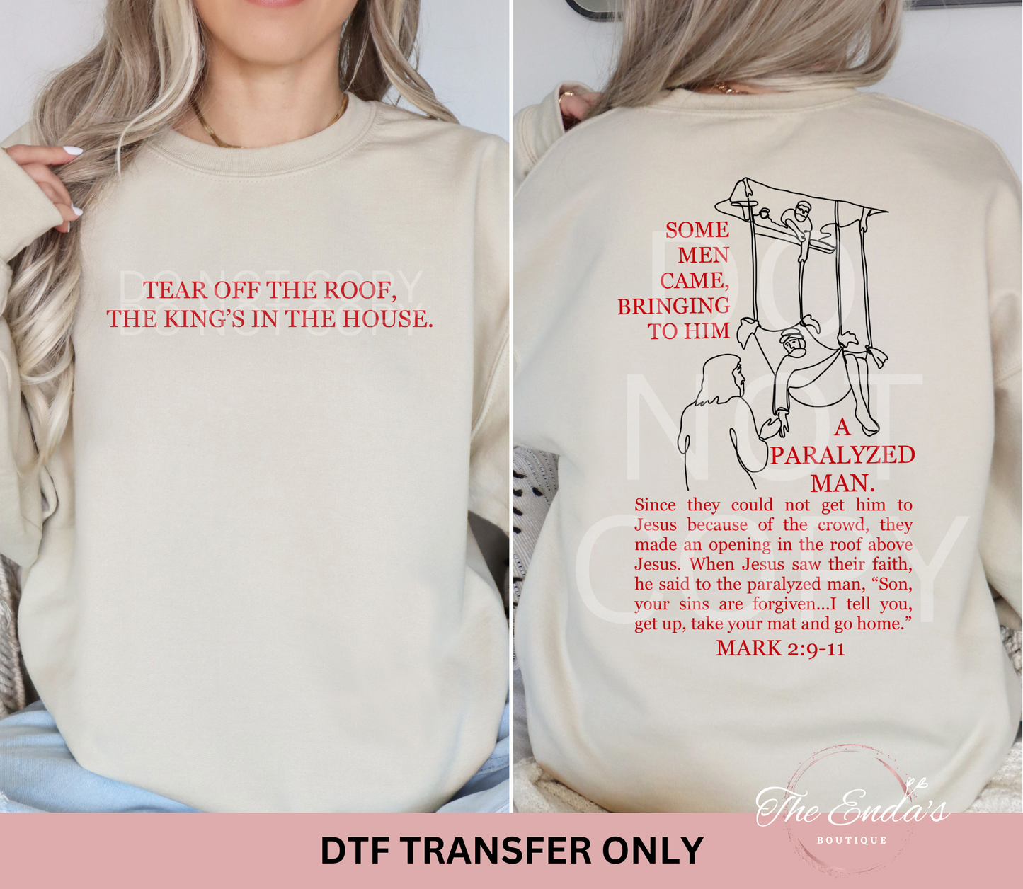 Tear Off The Roof (FRONT/BACK SET) DTF Transfer