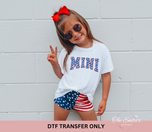 Distressed Patriotic Mini Stars DTF Transfer
