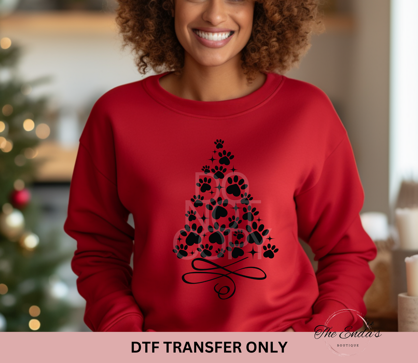 Paw Print Tree DTF Transfer