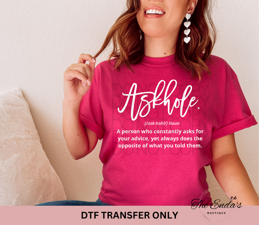 Askhole DTF Transfer