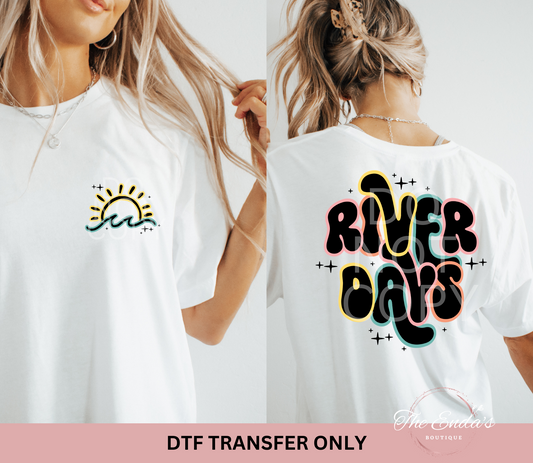 River Days (FRONT/BACK SET) DTF Transfer