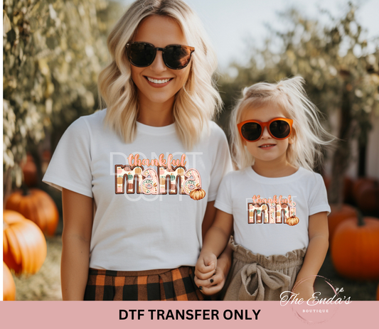 Thankful Mama & Mini SET DTF Transfer