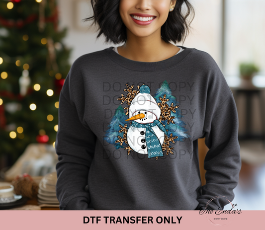 Winter Snowman DTF Transfer