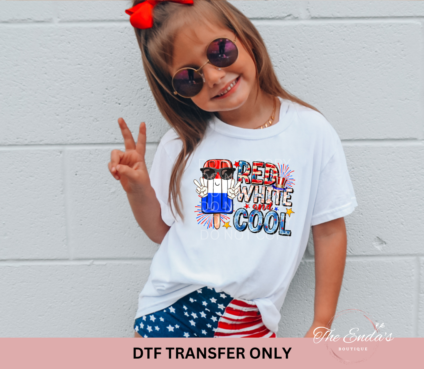 Red White and Cool DTF Transfer