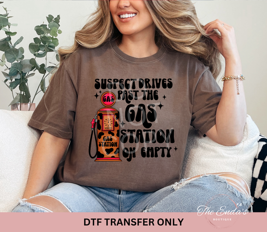 Suspect Drives Past The Gas Station On Empty DTF Transfer