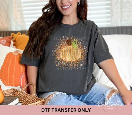 Pumpkin Splatter DTF Transfer