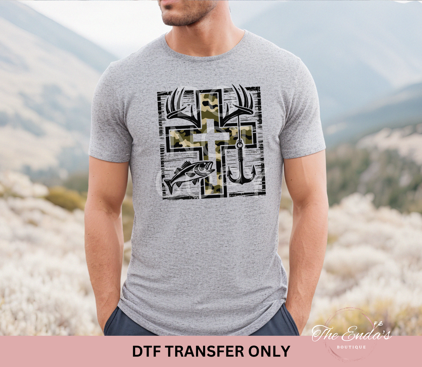 Camo Cross DTF Transfer