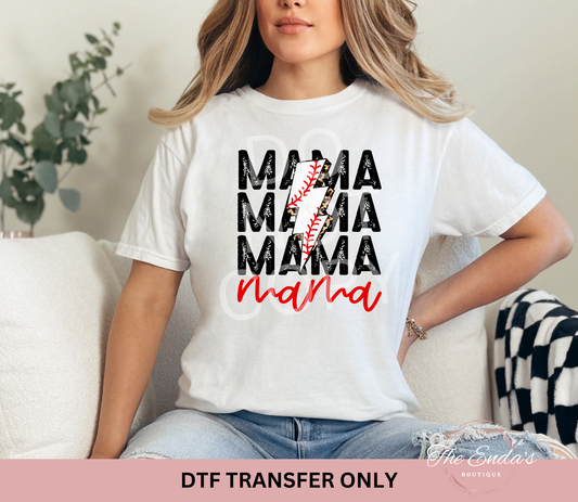 Baseball Mama DTF Transfer