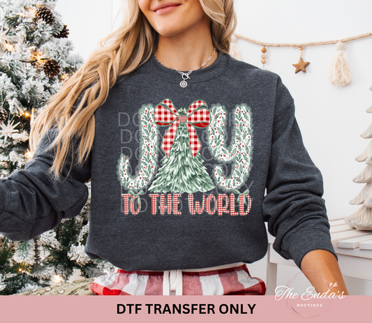 Joy To The World DTF Transfer