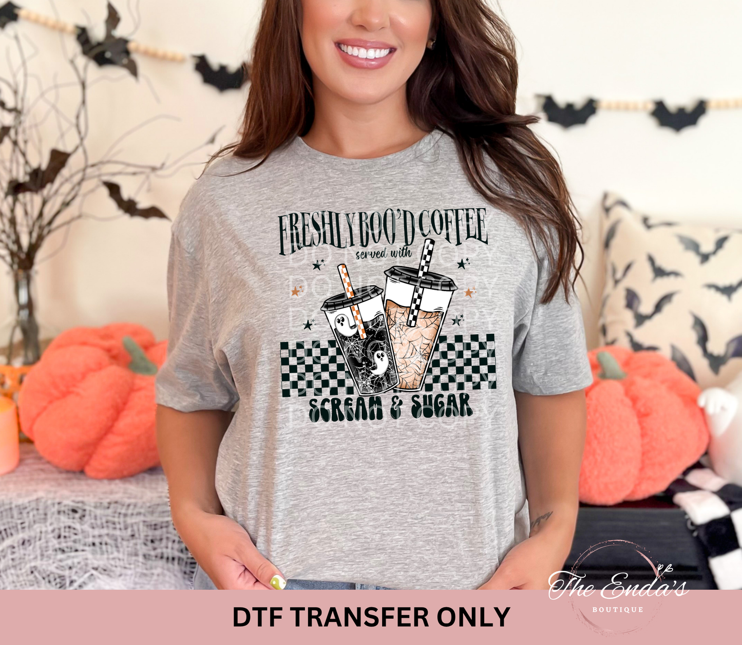 Freshly Boo'd Coffee Scream & Sugar DTF Transfer