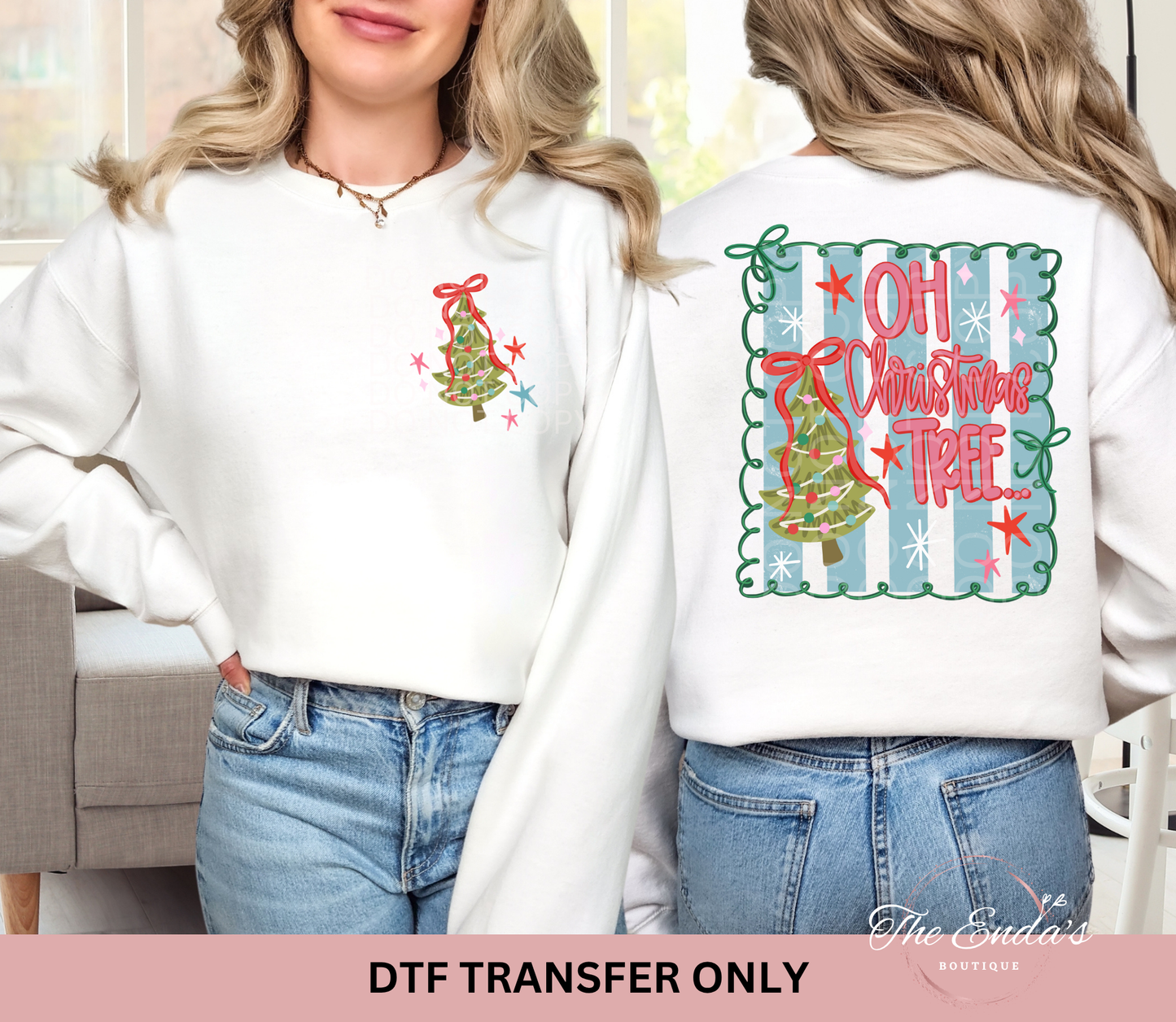 Oh Christmas Tree (FRONT/BACK SET) DTF Transfer
