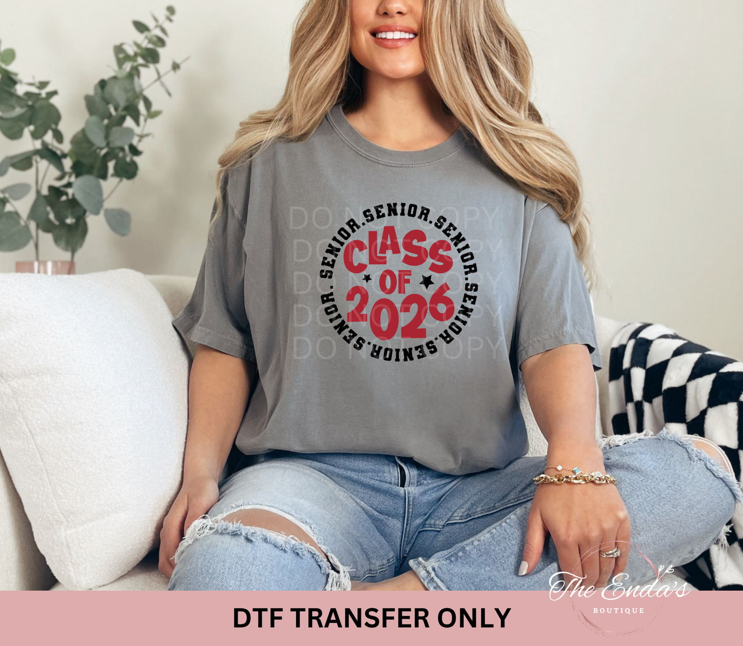 Round Senior Class Of 2026 DTF Transfer
