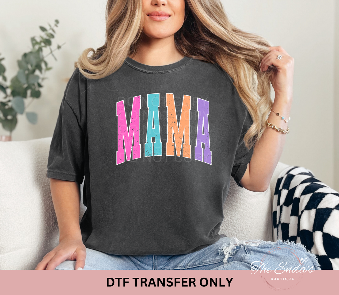 Bright Varsity Mama DTF Transfer