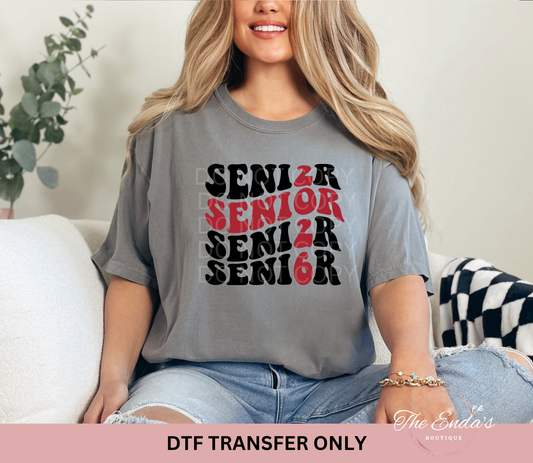 Wavy Senior 2026 DTF Transfer