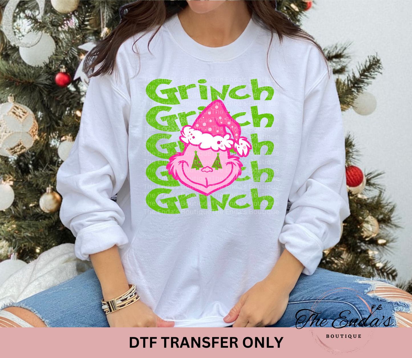 Pink Green Man DTF Transfer