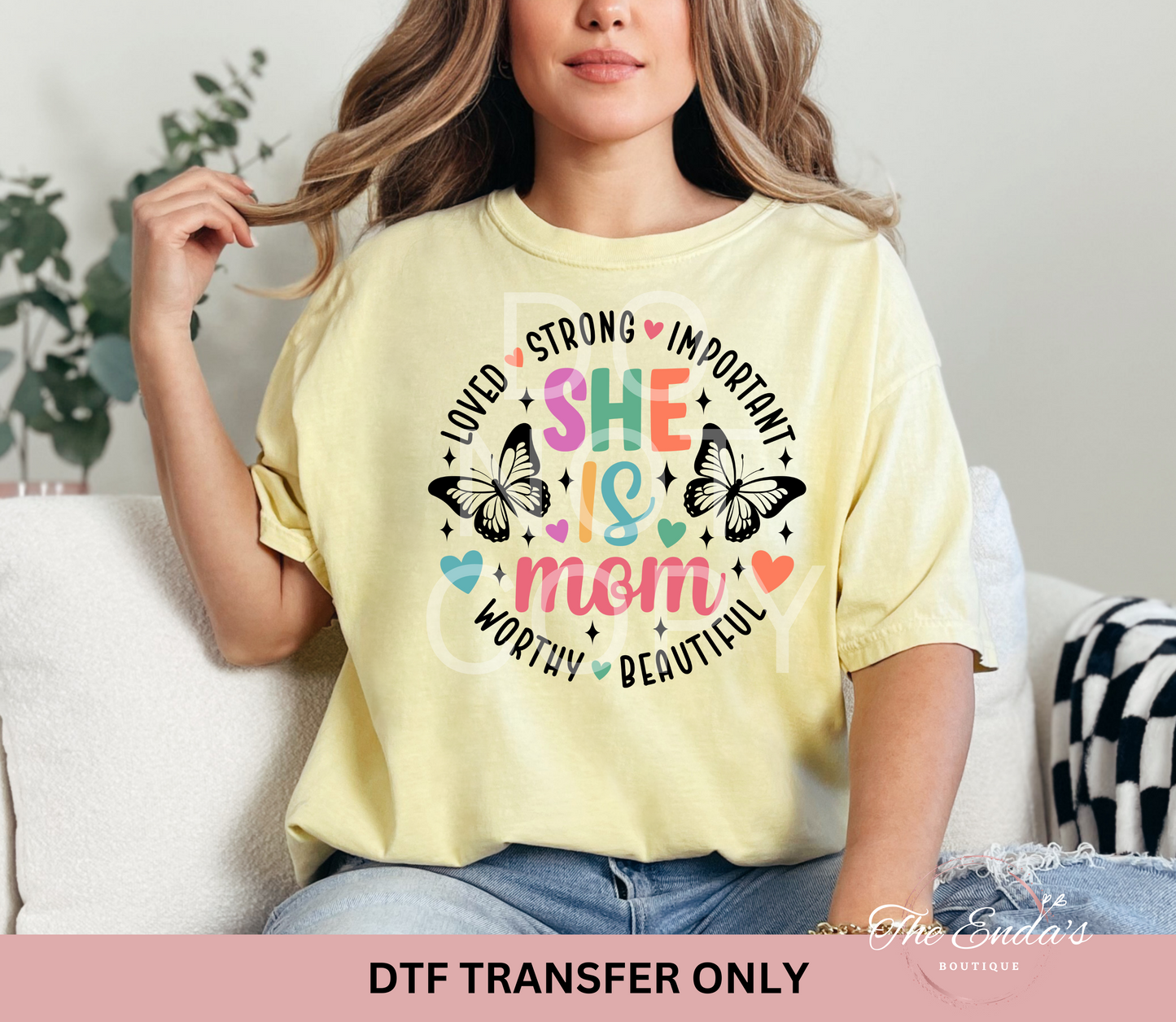 She Is Mom DTF Transfer