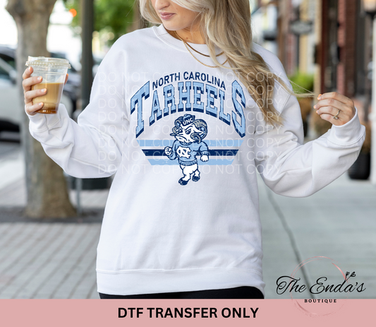 Retro NC Tar Heels DTF Transfer