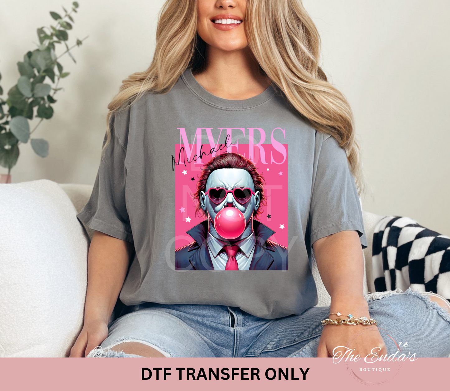 Myers Bubblegum DTF Transfer