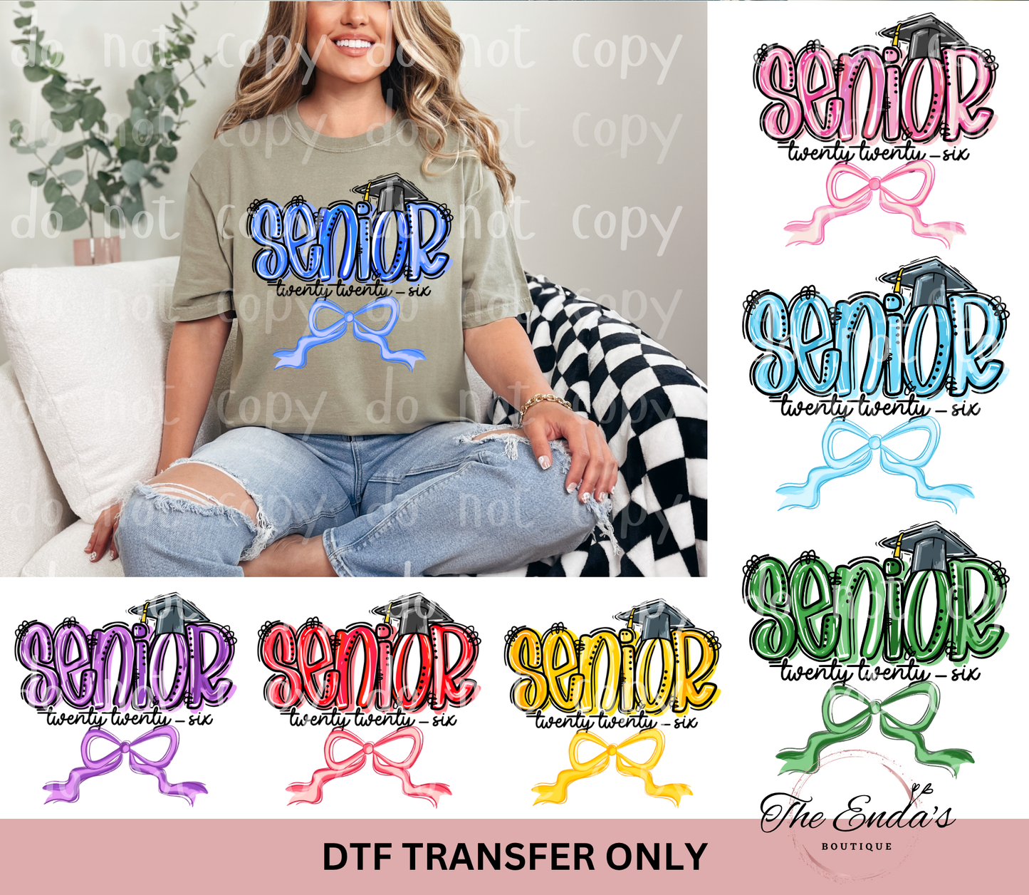 Brushstroke Senior 2026 Coquette *AVAILABLE IN MULTIPLE COLORS*