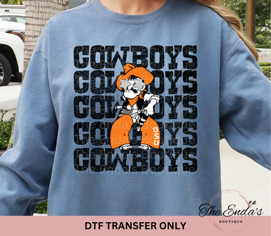 Stacked OK Cowboys DTF Transfer