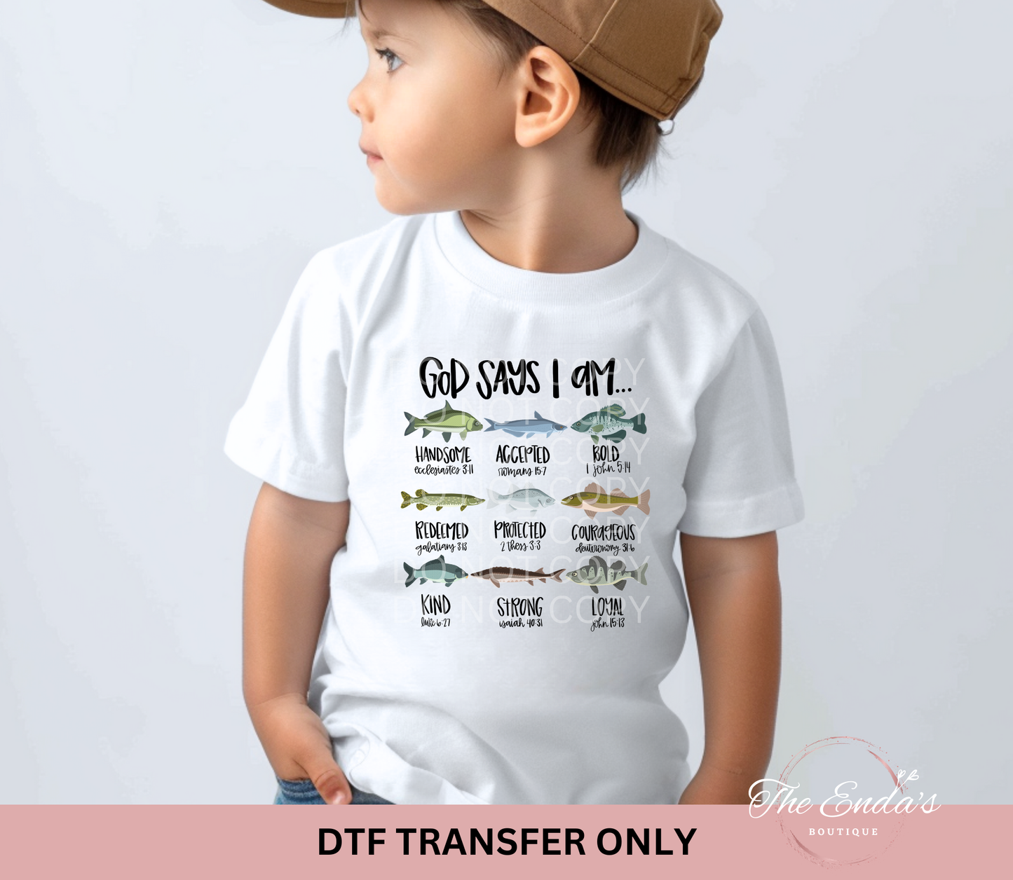 God Says I Am (Fish) DTF Transfer