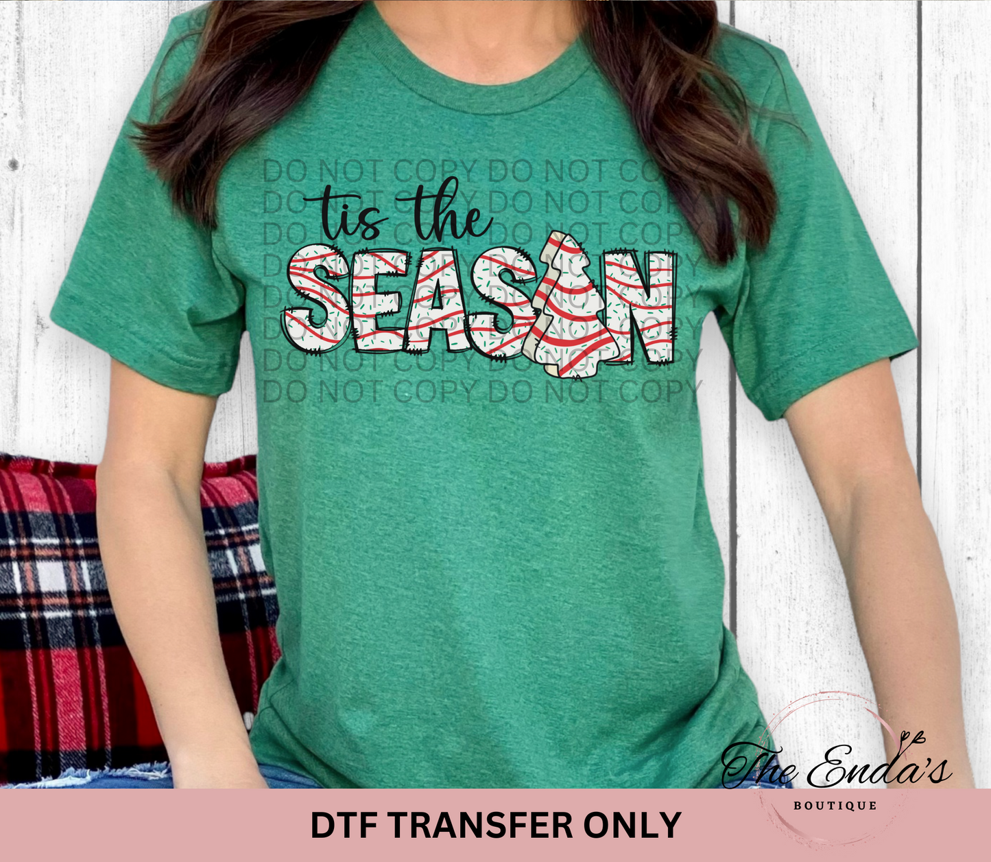 Christmas Tree Cake Tis The Season DTF Transfer