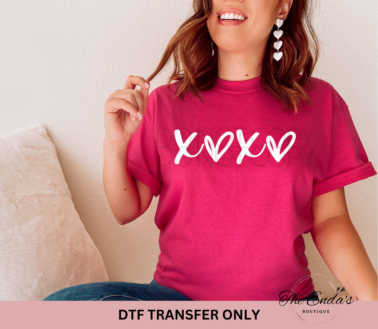 Heart XOXO DTF Transfer