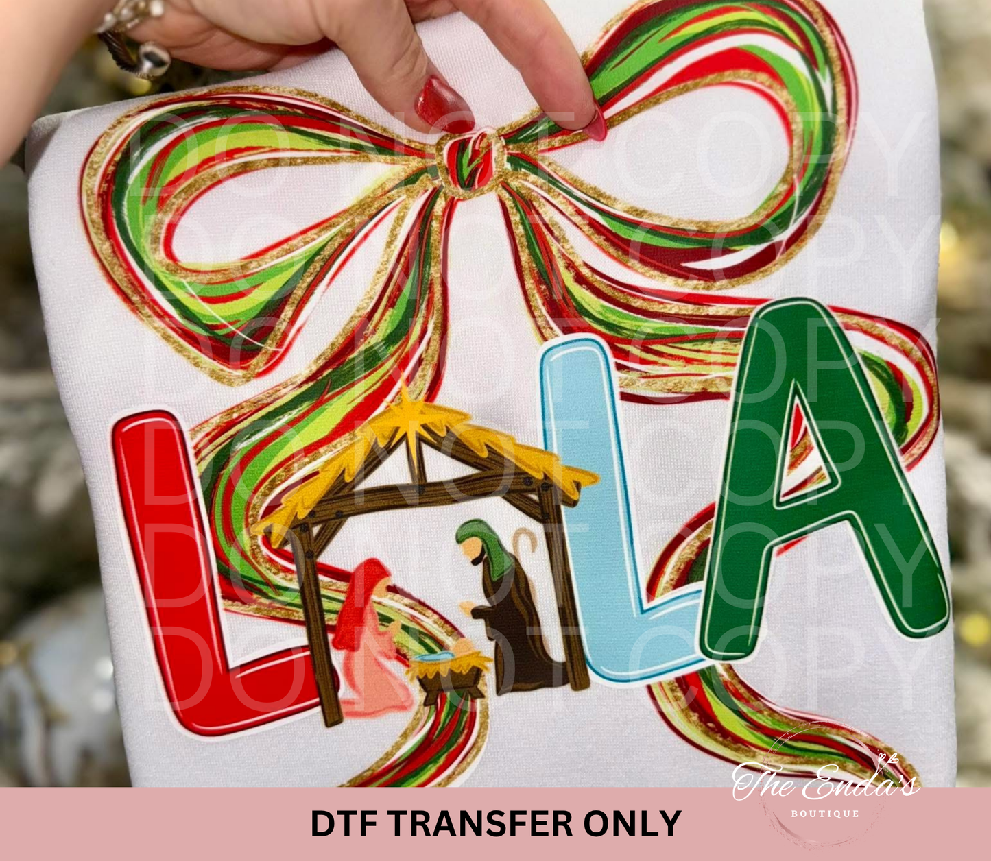 Personalized Alpha Manger Bow (AVAILABLE WITH/WITHOUT BOW) DTF Transfer